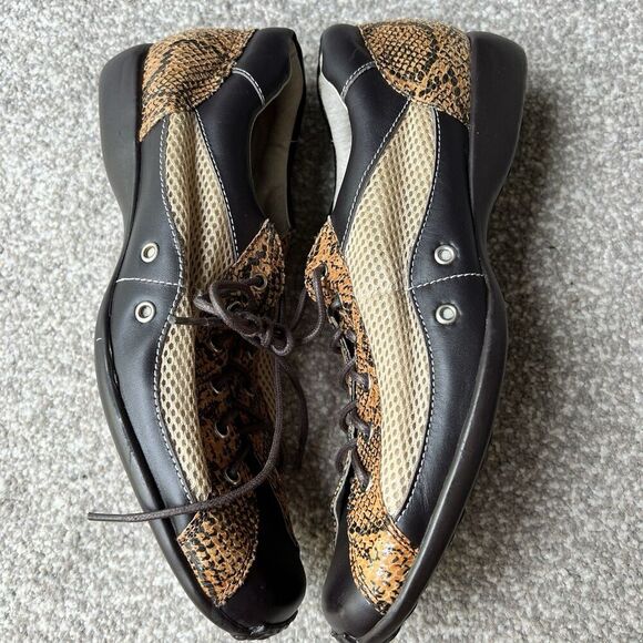 Newport News Mens Dress Shoes Sz 11 Snake Pattern Brown Tan Patent Leather‎ - Picture 11 of 12